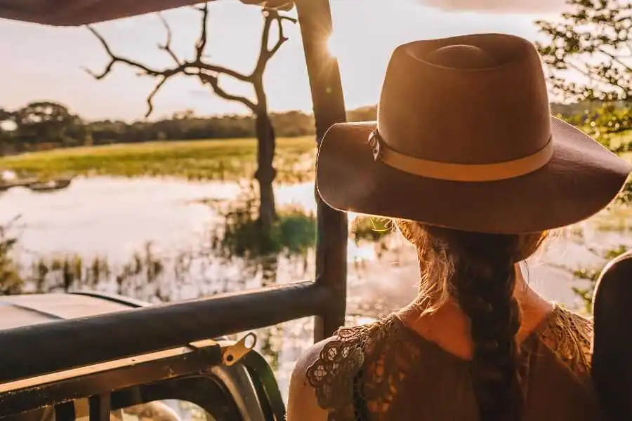 a girl experiencing natre at yala experiential journey