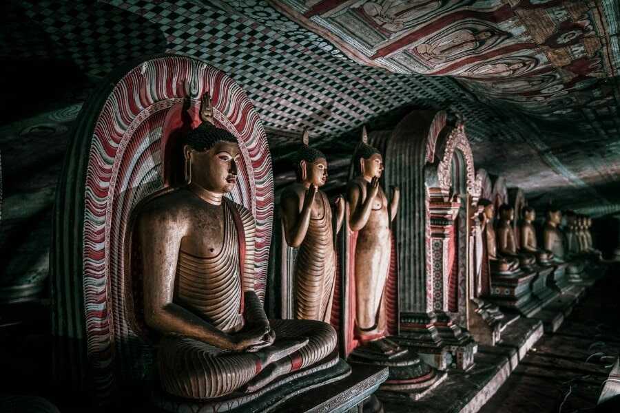 ancient statues at dambulla temple sri lanka experiential journey