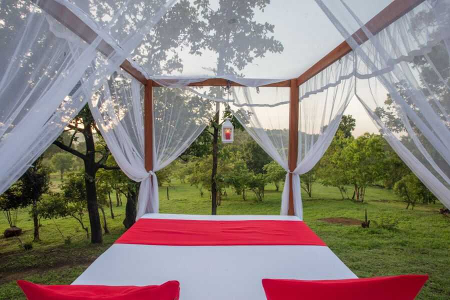 ahaspokuna bed in campsites in sri lanka experiential journey