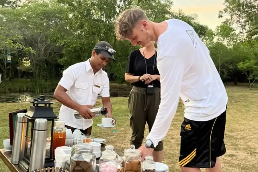 tea time at mahoora wilpattu campsites in sri lanka experiential journey