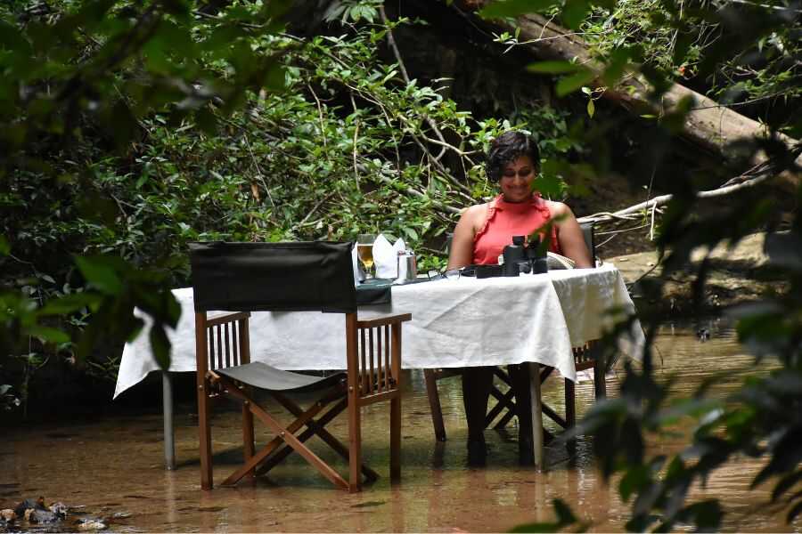 a lady experiencing at wasgamuwa in sri lanka experiential journey
