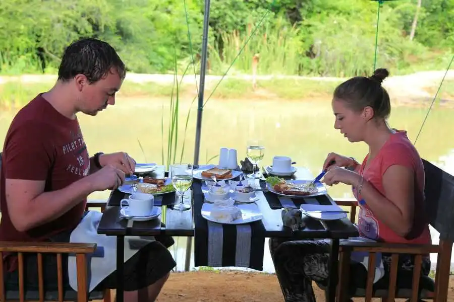 getting their meal at mahoora yala in sri lanka experiential journey