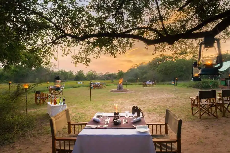table arrangement at mahoora wilpattu in sri lanka experiential journey